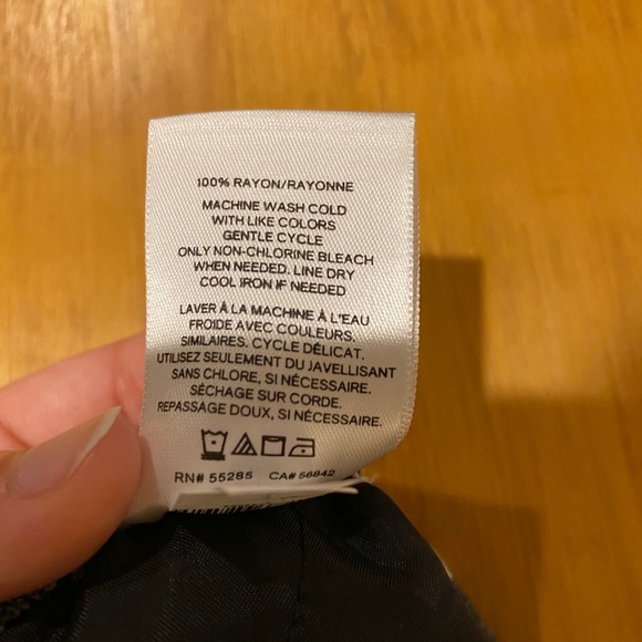 Express | Gray Striped Wide Leg Pants - Picture 5 of 6